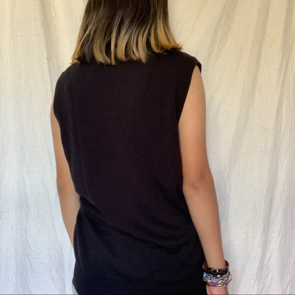 Black and white argyle pattern vest - Picture 5 of 7